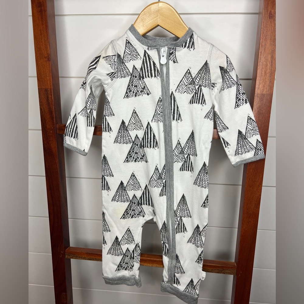 Burt’s Bees- Geometric Patterned  Baby One Piece